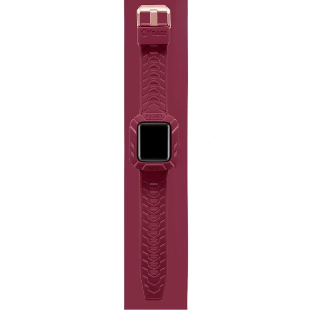 New watch band for Apple Watch Band 38mm 41mm 40mm with Bumper Case color Maroon